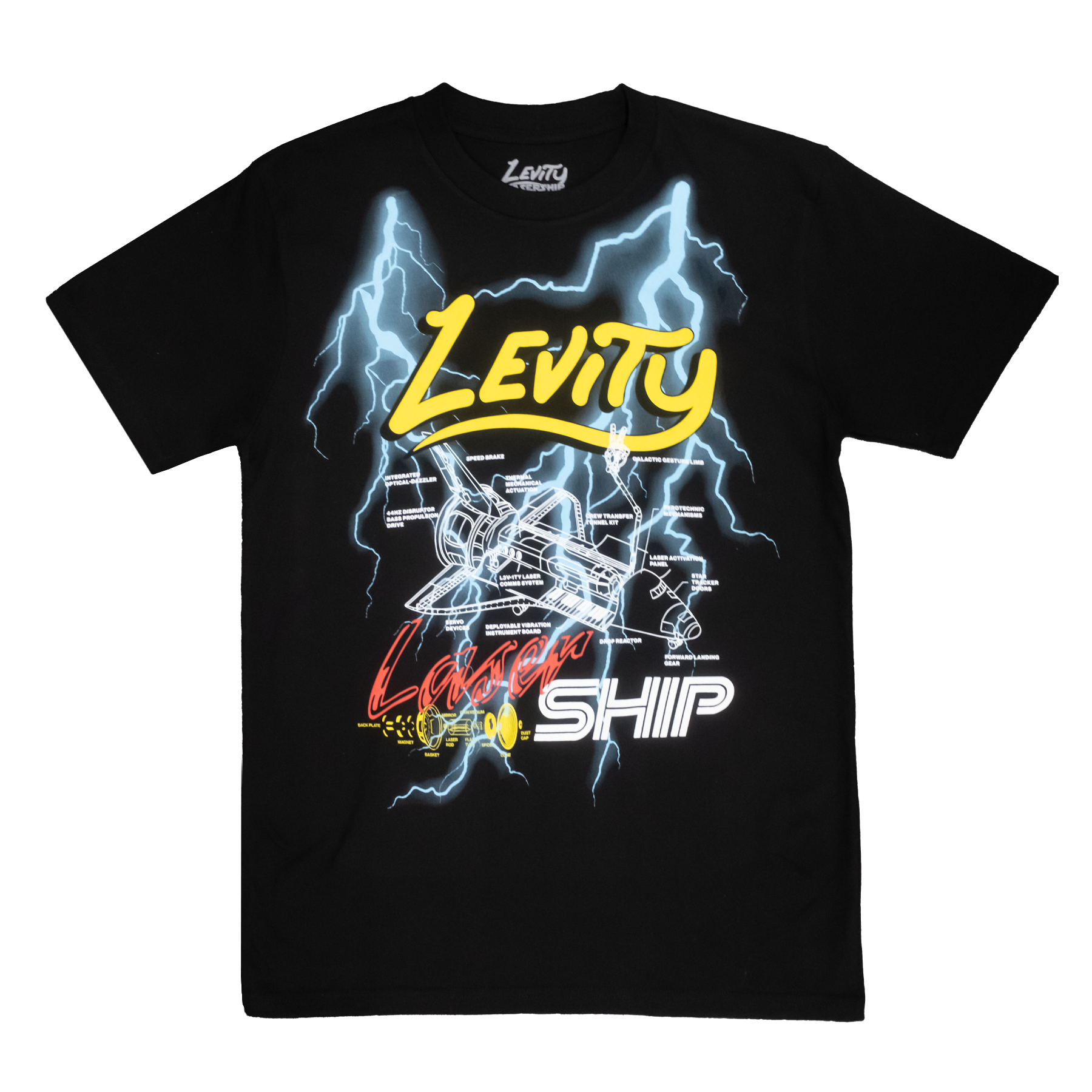 Lasership Tour Lightning Tour Tee in Black – Levity Merch Store Lasership Tour Lightning Tour Tee in Black – Levity Merch Store