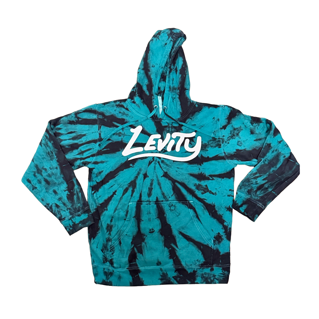 Levity Aqua Tie Dye Logo Hoodie