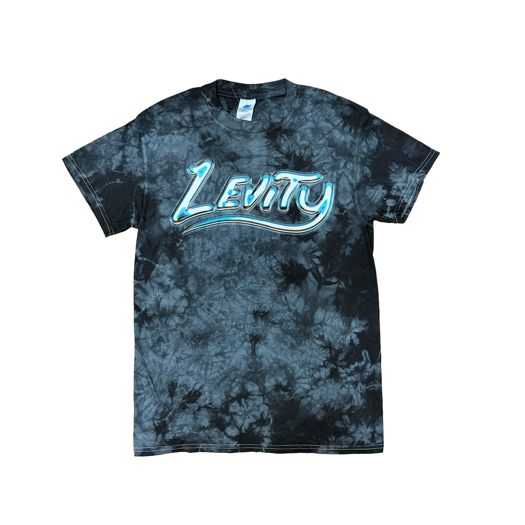 Levity Logo Chrome T in Black Tie Dye