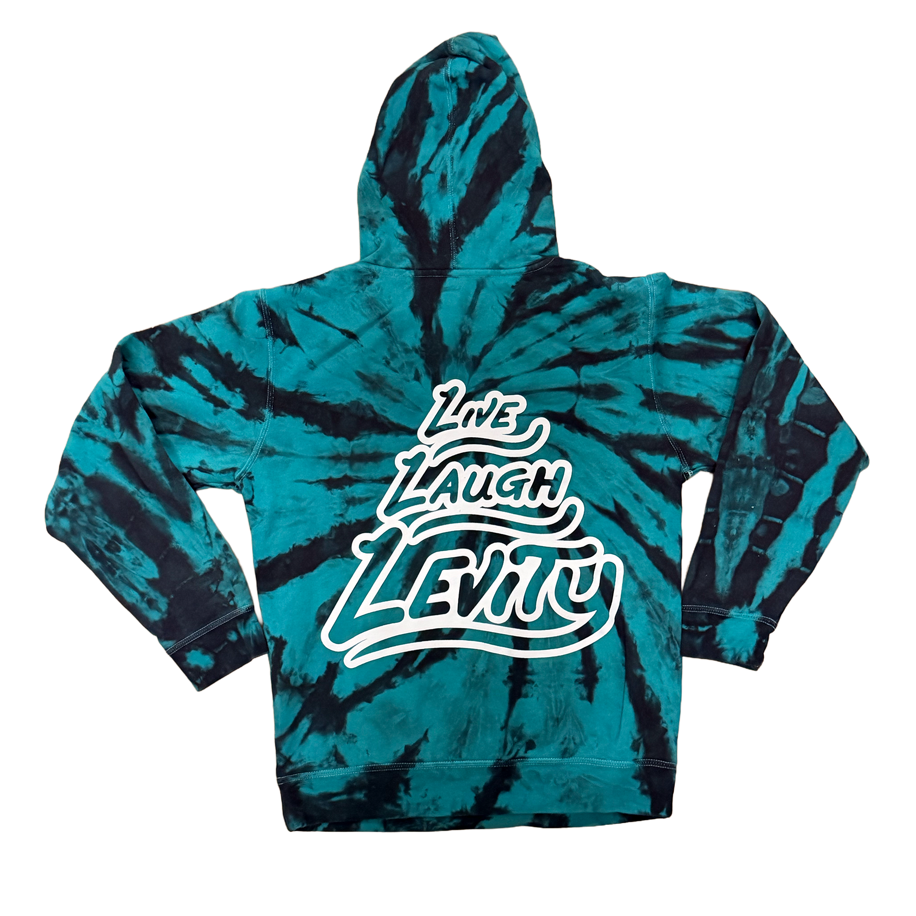 Levity Aqua Tie Dye Logo Hoodie