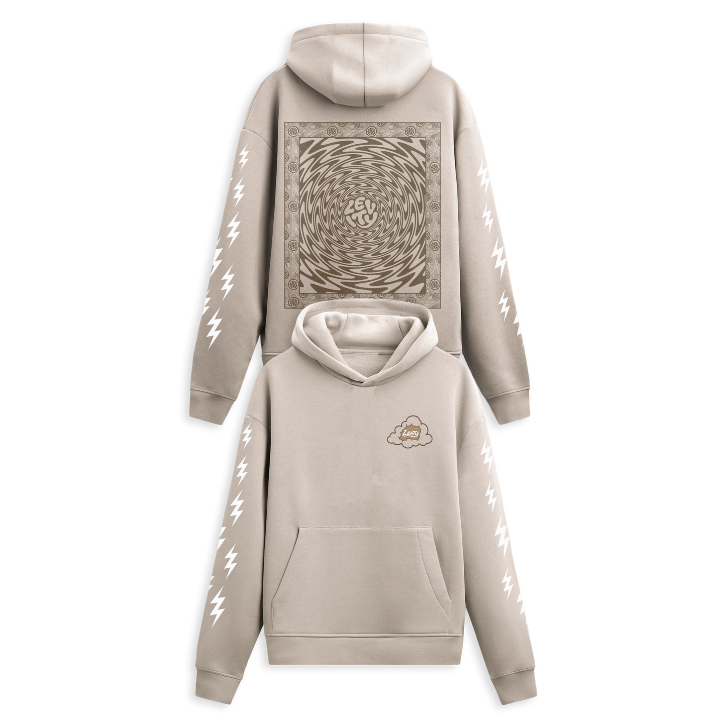 LEVITY - Eye of the Storm V2 Hoodie - Bone