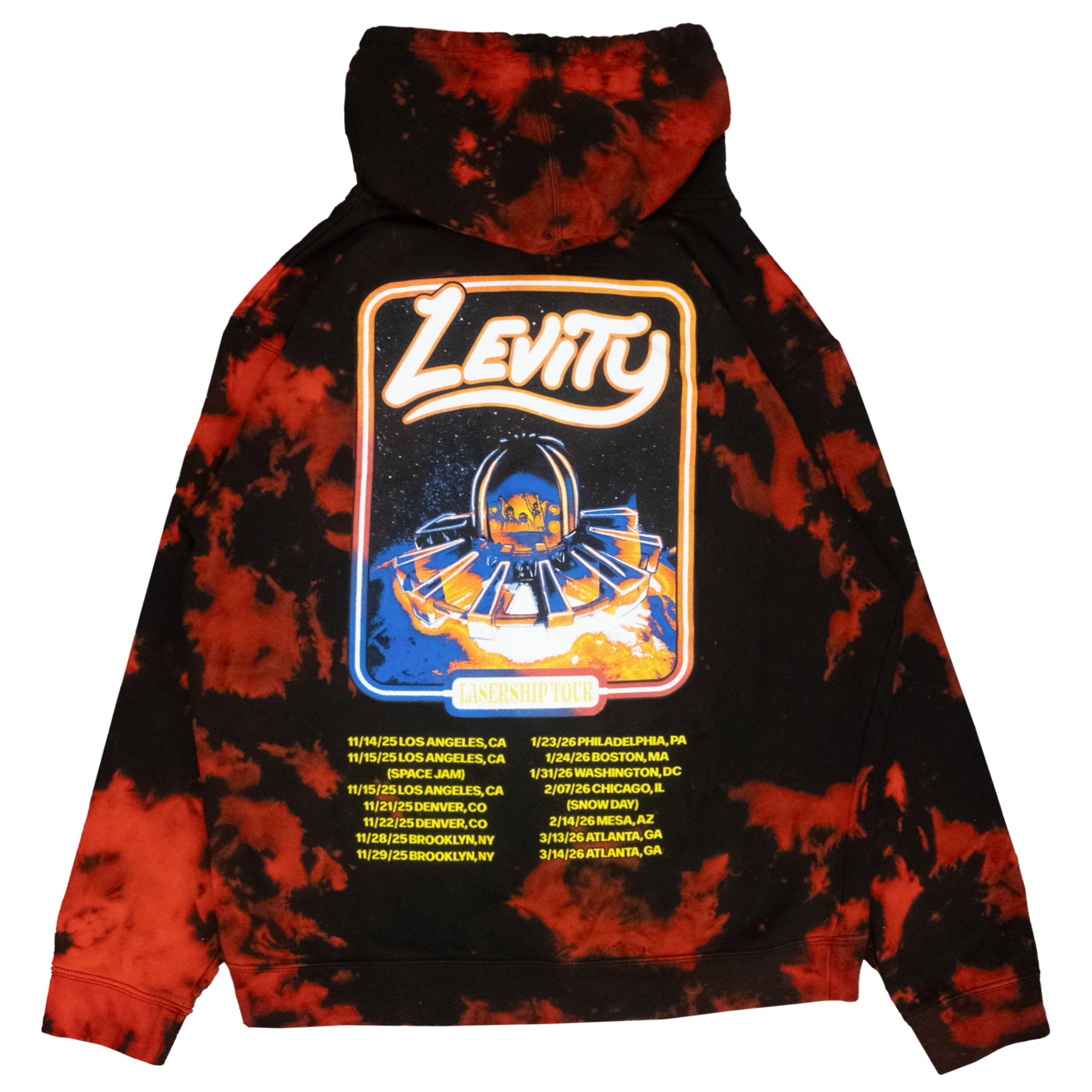 Lasership Tour Red-Shift Tie Dye Pullover Hoodie