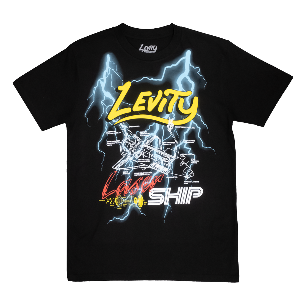 Lasership Tour Lightning  Tour Tee in Black