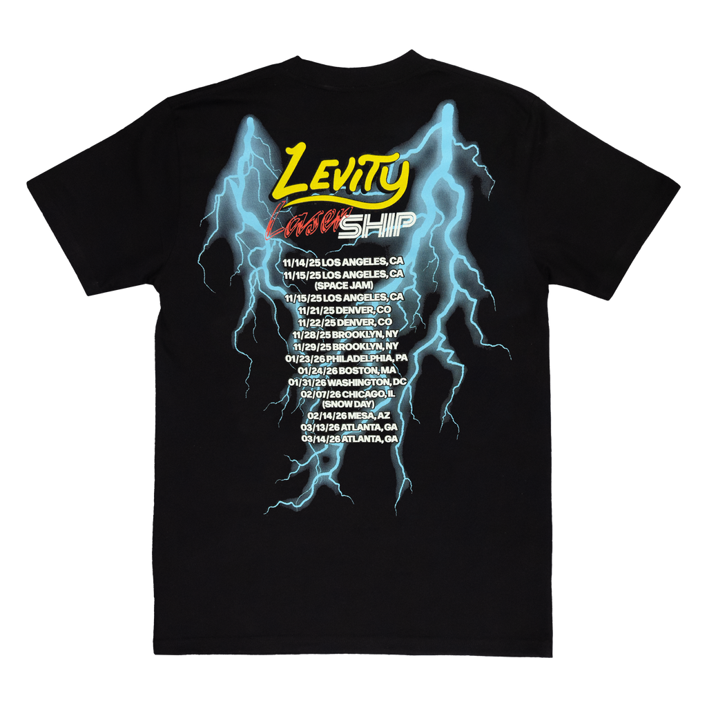 Lasership Tour Lightning  Tour Tee in Black