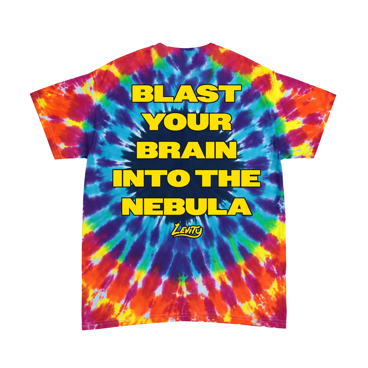 Levity "Blast Your Brain" Smiiiley Tee in Geode Burst Tie Dye