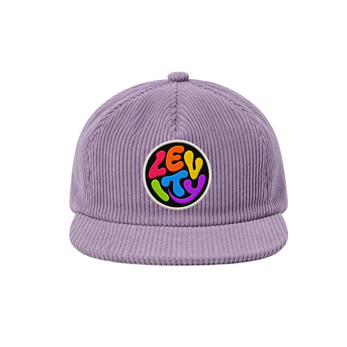 Levity "Back to School" Corduroy Strapback Hat in Moonstone Purple