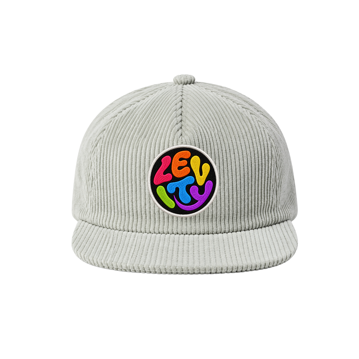 Levity "Back to School" Corduroy Strapback Hat in Wolf Grey