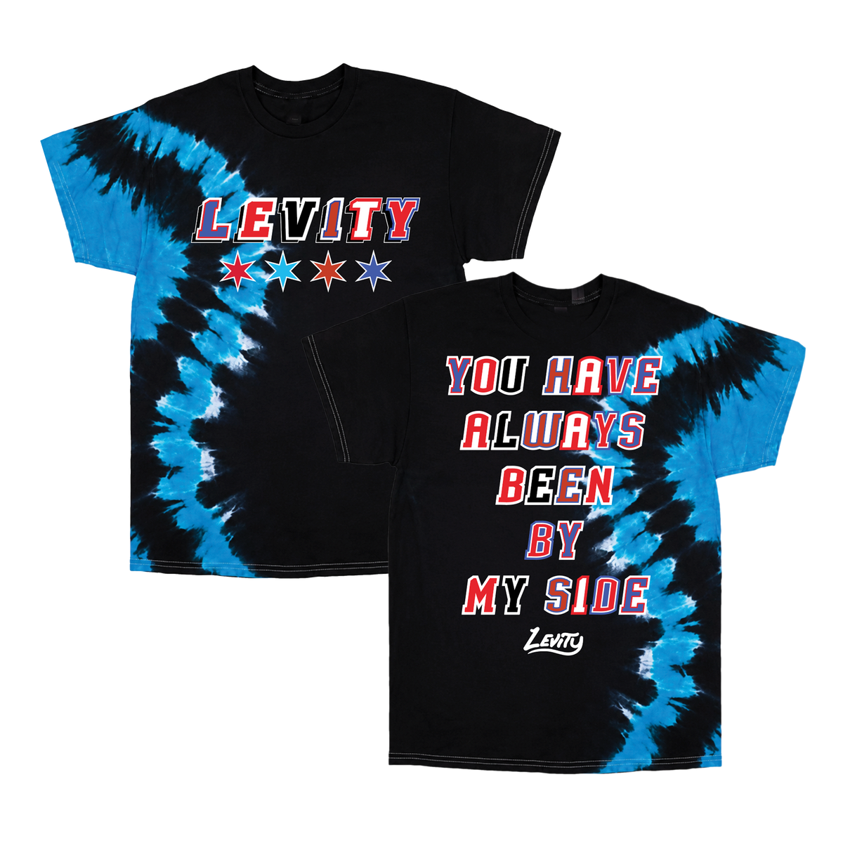 Levity "Chicago Mashup" Tee in Lake Shore Waves Tie Dye