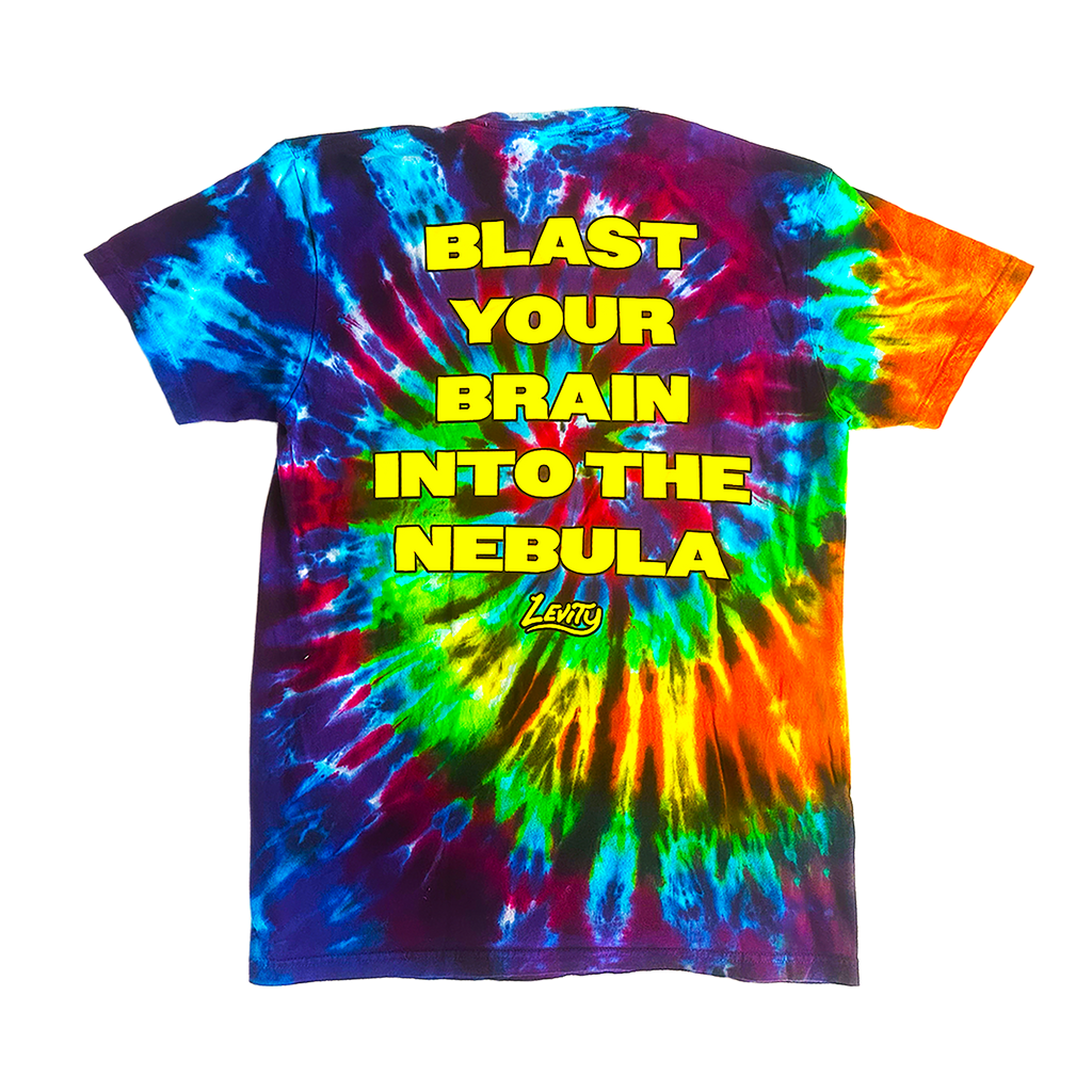 Levity "Blast Your Brain" Smiiiley Tee in Whirlpool Tie Dye