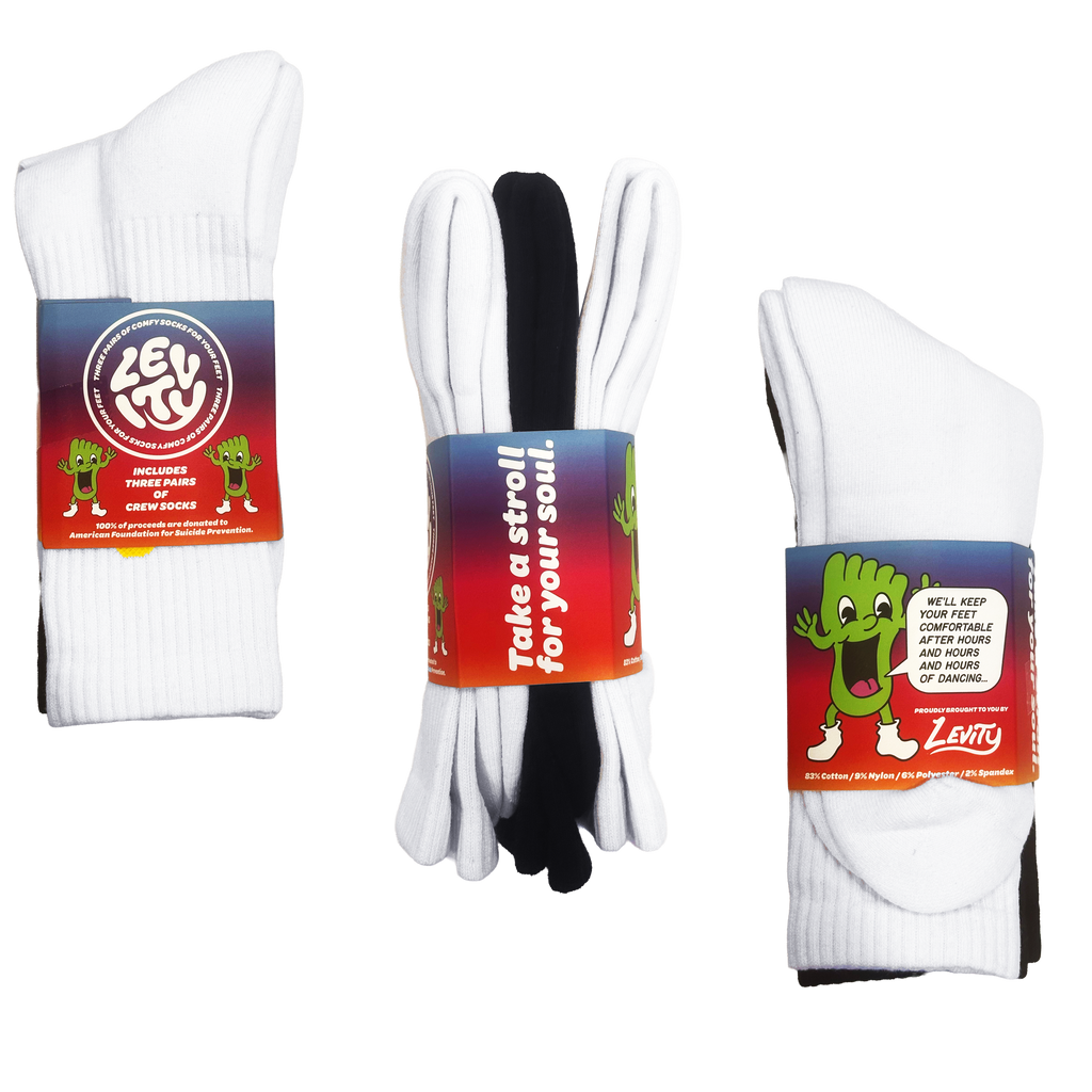Levity "Take a Stroll for your Soul" Socks 3-Pack