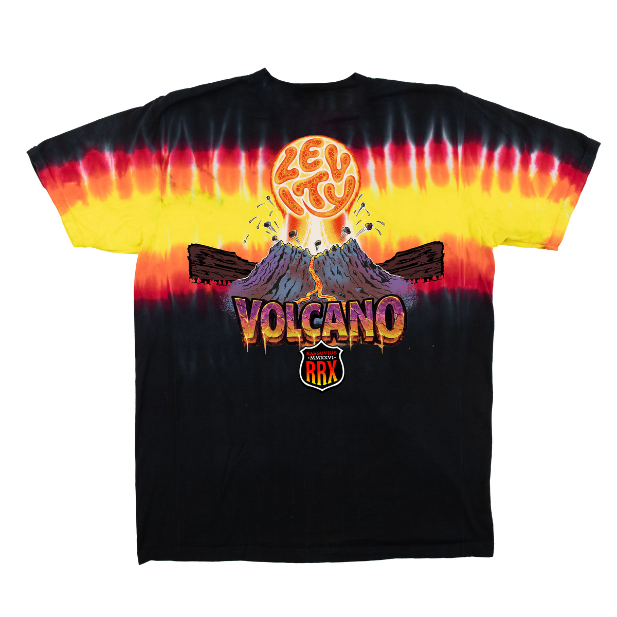Levi-Rocks "Volcano" Event Tee on Magma Tie Dye