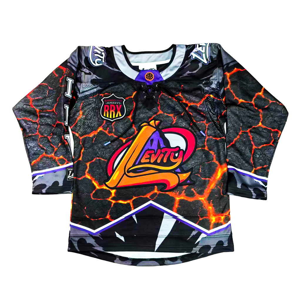 Levity Red Rocks "Volcano" Hockey Jersey Night Edition