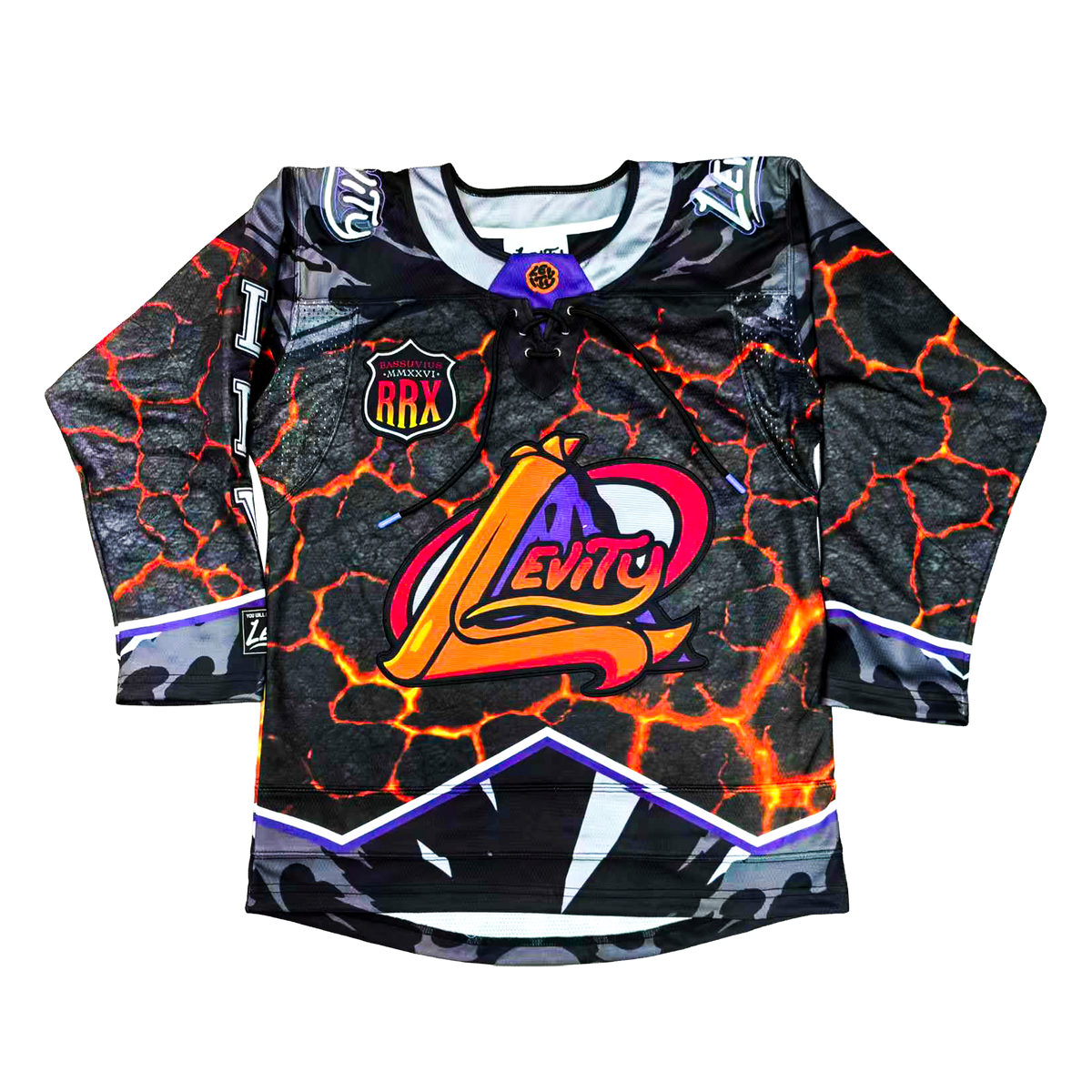 Levity Red Rocks "Volcano" Hockey Jersey Night Edition