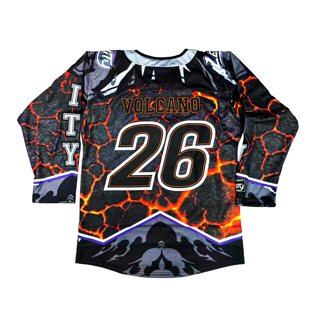 Levity Red Rocks "Volcano" Hockey Jersey Night Edition