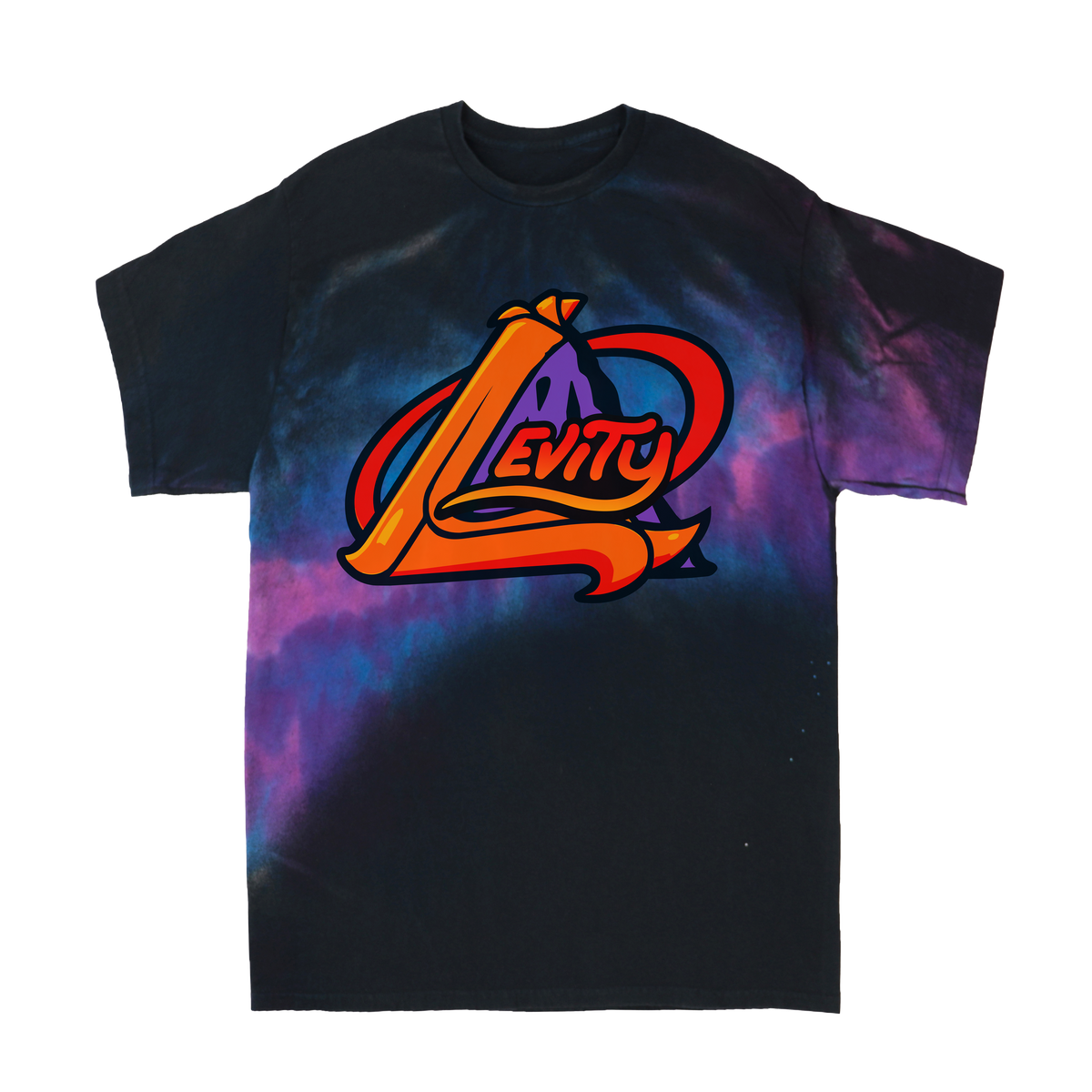 Levity Red Rocks "Volcano" Event Tee on Galaxy Tie Dye