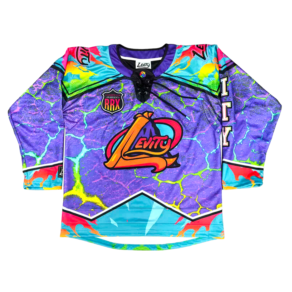 Levity Red Rocks "Volcano" Hockey Jersey Day Edition