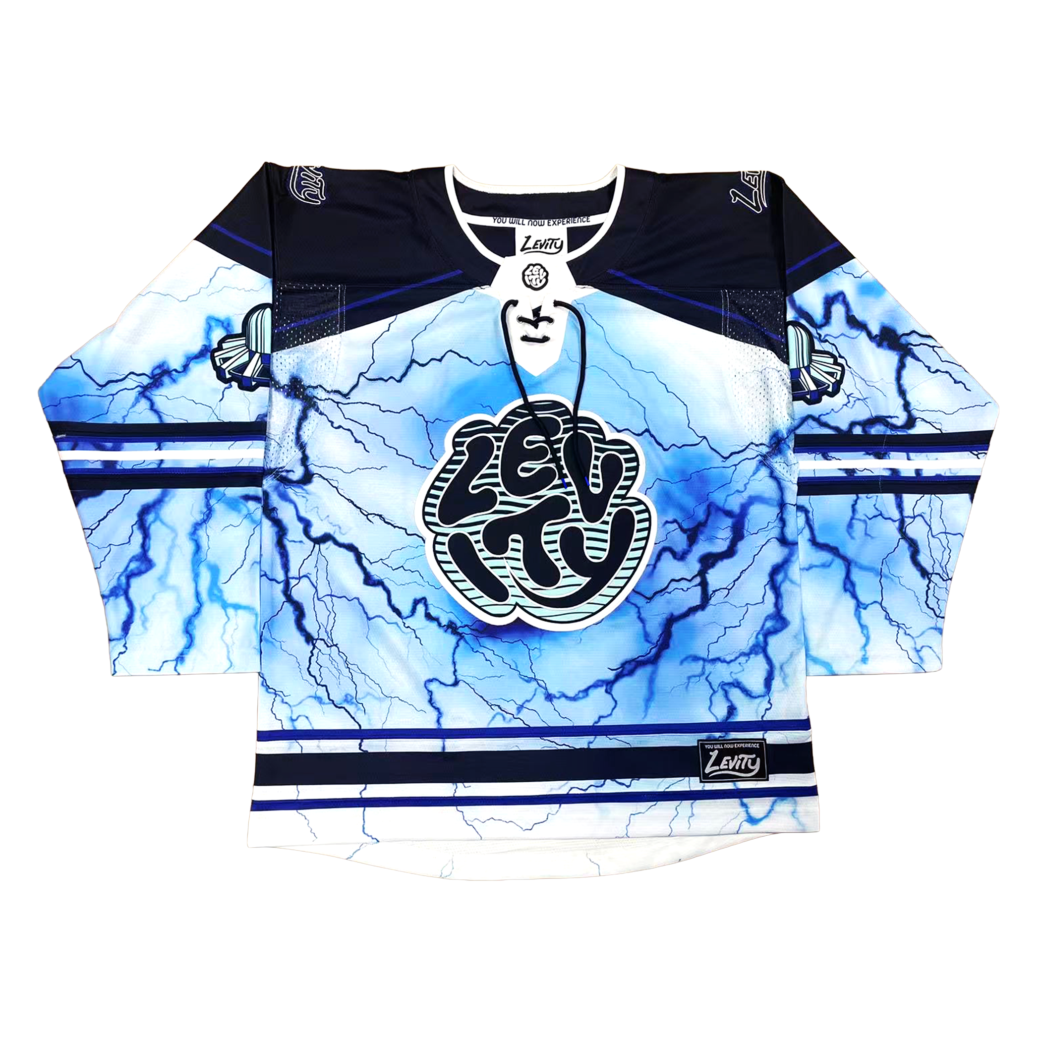 [PRE ORDER] Levity Indigo Lightning Lace Neck Hockey Jersey