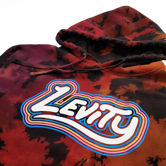 LEVITY - Rainbow Logo Bleached & Tie Dyed Hoodie