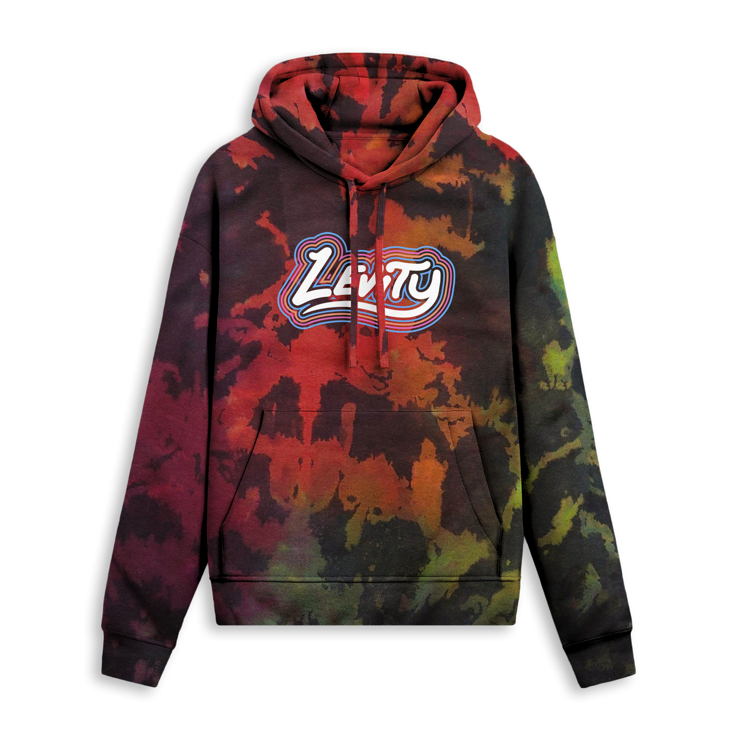 LEVITY - Rainbow Logo Bleached & Tie Dyed Hoodie